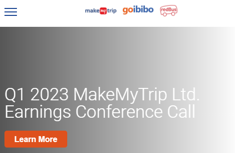 MakeMyTrip 2023財年Q1收入1.4億美元 同比增長334.7%