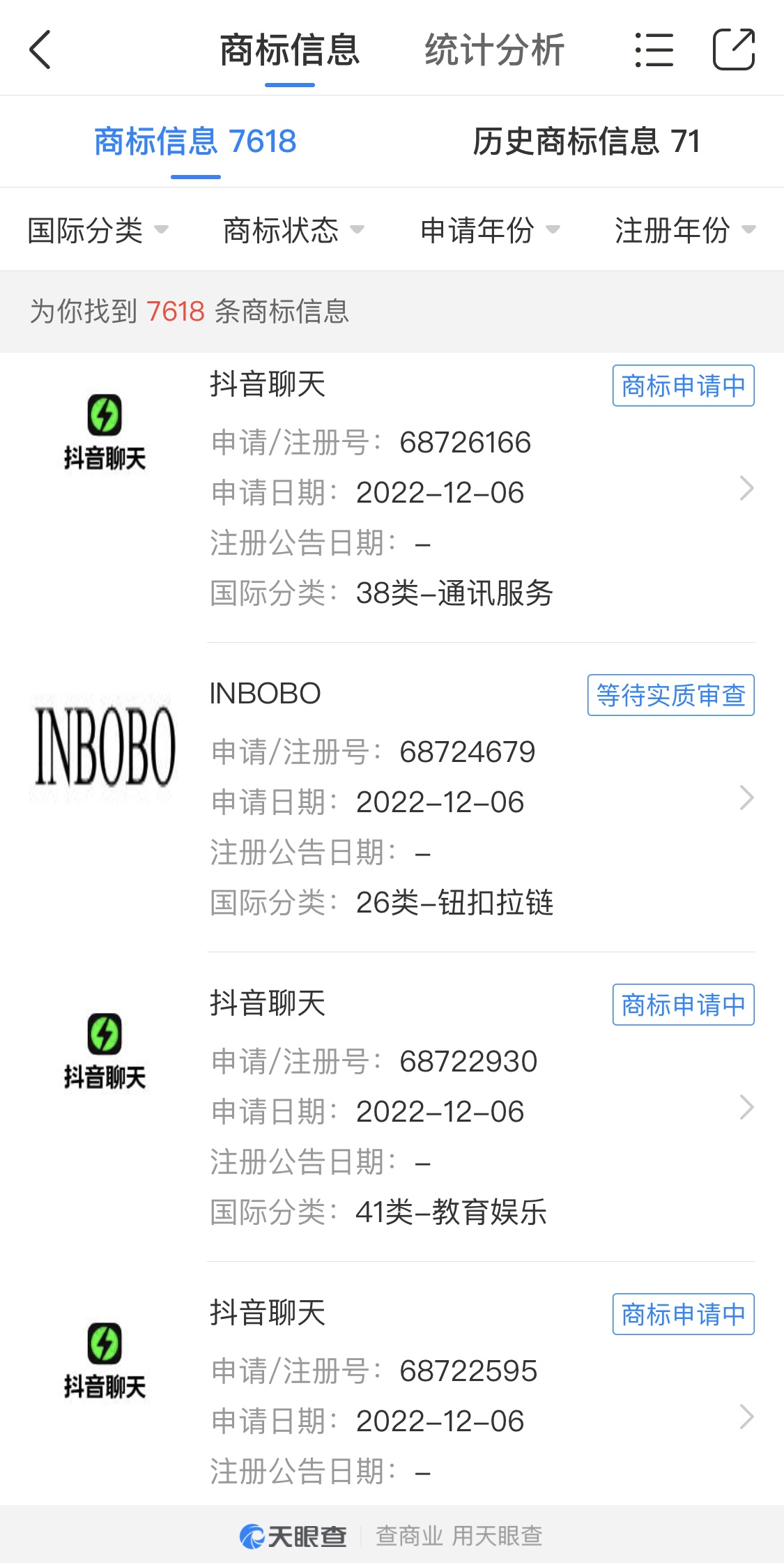 字節(jié)跳動(dòng)申請(qǐng)注冊(cè)“抖音聊天”商標(biāo)
