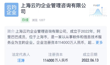 螞蟻集團旗下云玓公司增資至11.4億