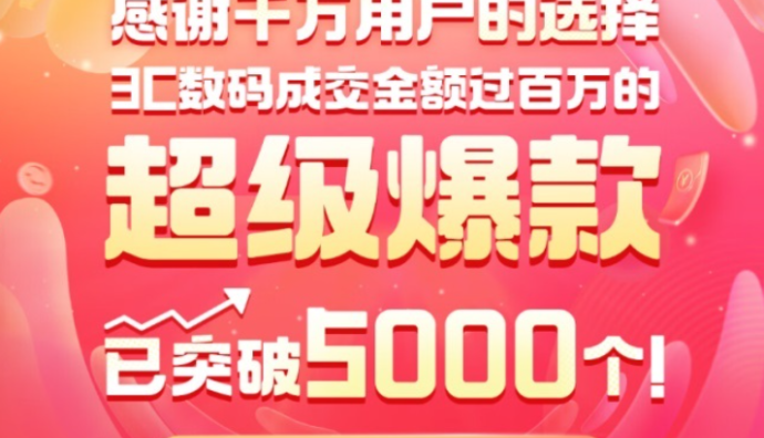 618期間京東3C數碼超5000個爆款成交金額超過百萬