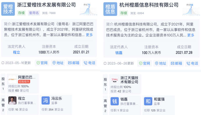 消息稱愛橙技術、橙盾信息重回阿里“1”序列