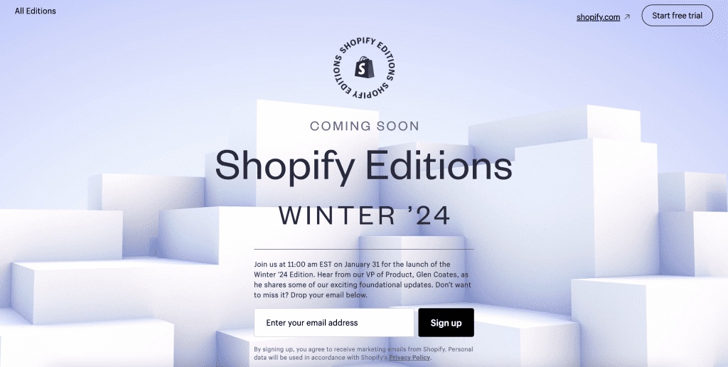 Shopify推出2024年冬季版本