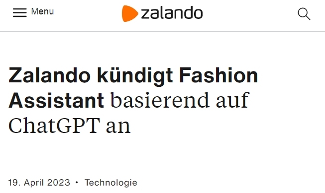 Zalando推出ChatGPT時尚助手 為客戶提供產品建議